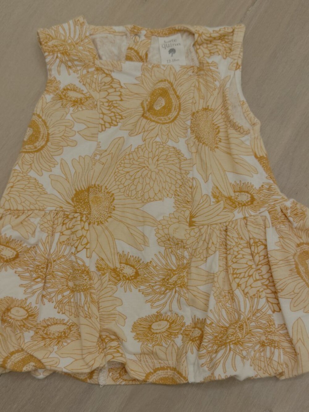 Kate Quinn Organic Sunflower Bubble Dress Marigold 12-18M